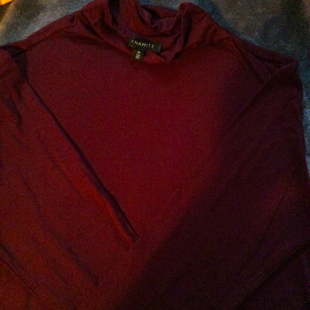 Burgundy long sleeve top